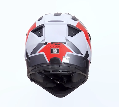 Kask Motocyklowy Cross Enduro MX702 PIONEER II Matt Grey Red (matt )