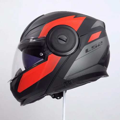 LS2 FF902 SCOPE II DURIA MATT BLACK RED -06 + PINLOCK