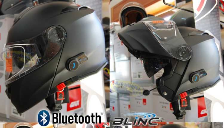 Kask DELTA szczękowy modularny czarny matowy z BlueTooth ORIGINE otwierana szczęka + blenda + wbudowany  intercom BT łączność BT Bluetooth