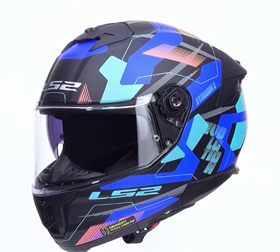 Kask Motocyklowy LS2 Kask LS2 FF808 STREAM II MIKA Black Blue Model 2026 Homologacja: ECE 22.06