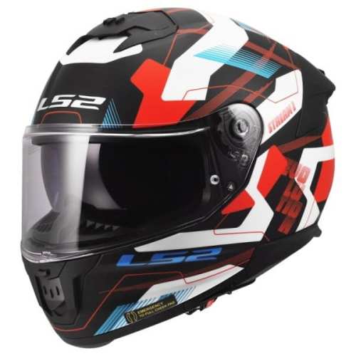 AK1680838014 Kask Motocyklowy LS2 FF808 STREAM II MIKA White Blue Red