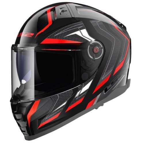 Kask Motocyklowy LS2,KASK LS2 FF811 VECTOR II ALIZER BLACK RED -06 ECE 22.06