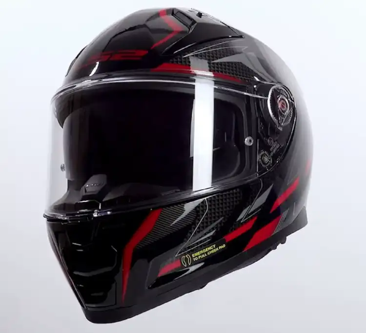 LS2 FF811 VECTOR II ALIZER BLACK RED