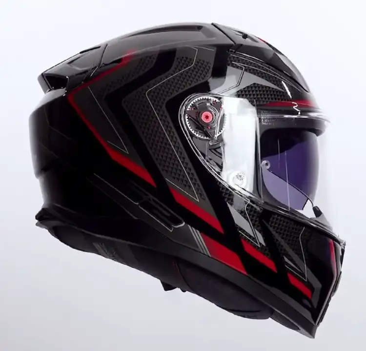 Kask Motocyklowy LS2,KASK LS2 FF811 VECTOR II ALIZER BLACK RED