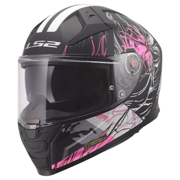 Kask Motocyklowy LS2,KASK LS2 FF811 VECTOR II MATT DARFLO BLACK PINK -06 ECE 22.06