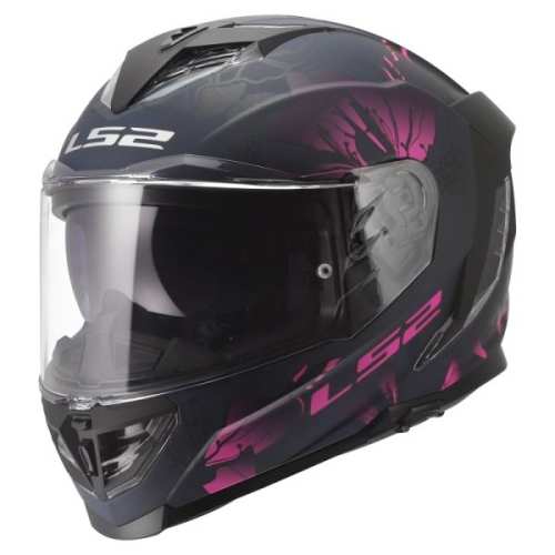 KASK Motocyklowy LS2 KASK LS2 FF818 STORM III BURST BLACK PINK ECE 22.06 - Kask damski
