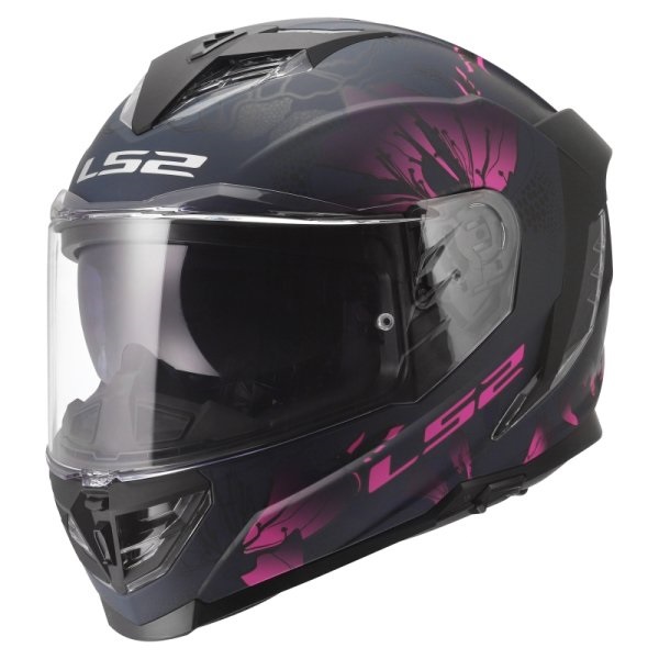 KASK Motocyklowy LS2 KASK LS2 FF818 STORM III BURST BLACK PINK ECE 22.06 - Kask damski