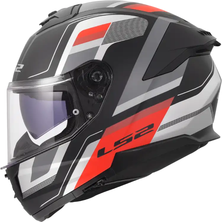 Kask Motocyklowy LS2 Kask LS2 FF808 STREAM II Vintage Black Grey Red Model 2026 Homologacja: ECE 22.06 - kask matowy