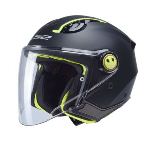 Kask Motocyklowy LS2 OF622 FUNNY II MATT BLACK Junior - kask dziecinny mattowy
