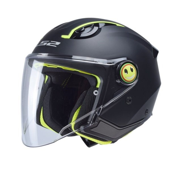 Kask Motocyklowy LS2 OF622 FUNNY II MATT BLACK Junior - kask dziecinny mattowy
