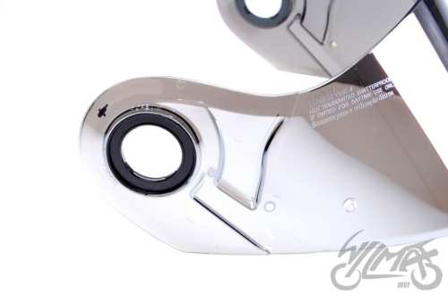 AK800010518 SZYBA KASKU FF386, FF370 Easy, FF325 Strobe LUSTRZANA SREBRNA