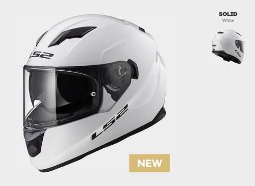  KASK MOTOCYKLOWY LS2 FF320 STREAM SOLID WHITE PRILBA LS2 MOTO