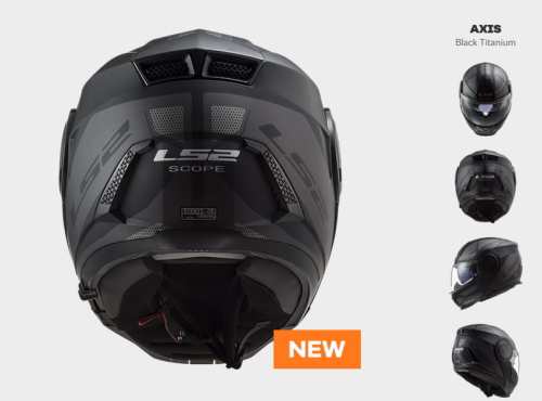 KASK LS2 FF902 SCOPE AXIS BLACK TITANUM - nowość 2020 roku Promocja prilby LS2 s plexisklom a ochranným štítom