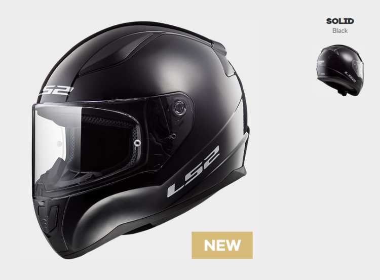 MOTOCYKLOWY KASK LS2 FF353 RAPID SOLID BLACK, model 2018