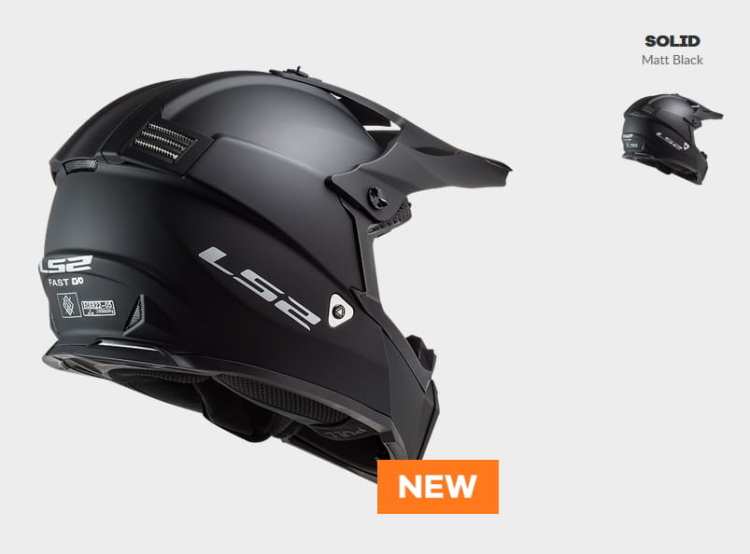 KASK LS2 MX437 FAST EVO MATT BLACK Nowość roku 2020 ! czarny Matt HURTOWNIA