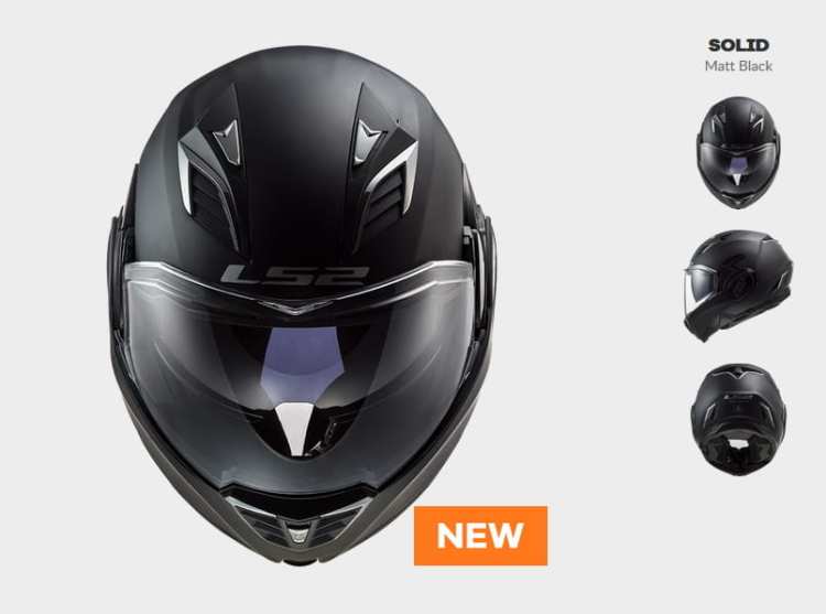 KASK MOTOCYKLOWY LS2 FF900 VALIANT II SOLID BLACK  Promocja nowość 2020 Novodobá preklápacia prilba Valiant II prináša moderné tvary