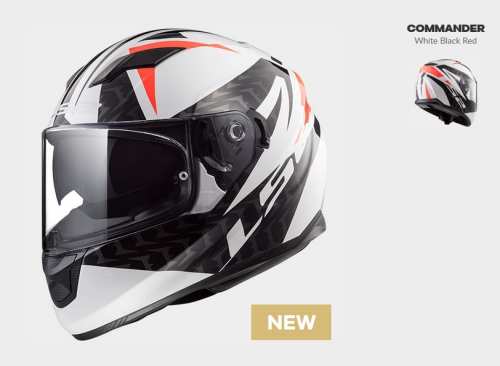 KASK MOTOCYKLOWY LS2 FF320 STREAM EVO COMMANDER W/B RED nowość 2018 roku 