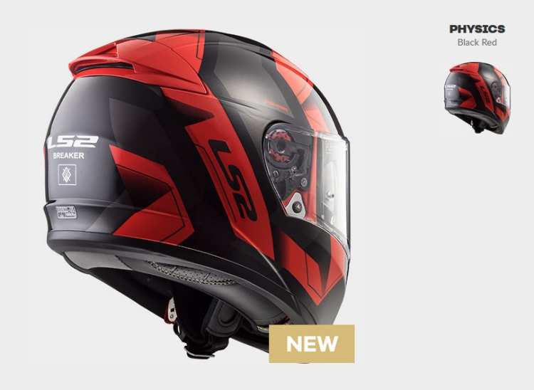  KASK LS2 FF390 BREAKER PHYSICS BLACK RED