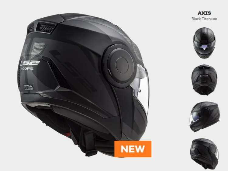 KASK LS2 FF902 SCOPE AXIS BLACK TITANUM - nowość 2020 roku Promocja prilby LS2 s plexisklom a ochranným štítom
