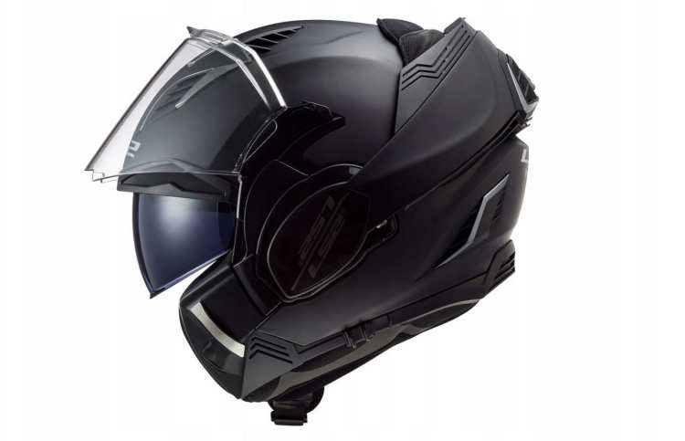 KASK MOTOCYKLOWY LS2 FF900 VALIANT II SOLID  BLACK  Promocja nowość 2020 Novodobá preklápacia prilba Valiant II prináša moderné tvary